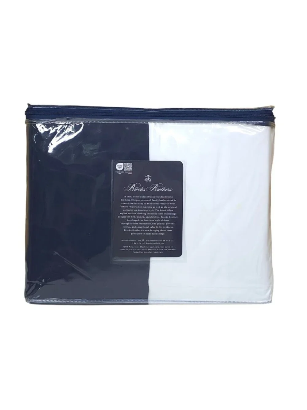 Brooks Brothers Two Sets Twin XL Sheets Fits Mattresses Up To 16” Navy & White